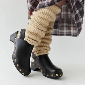 MUTMA Suco Black‎ Heels Leather Slingback Clog 38